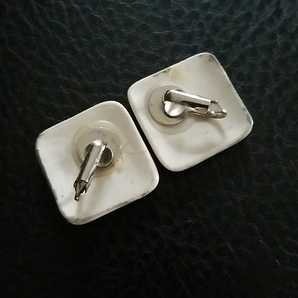 VTG ceramic clip on earrings - Picture 5 of 6